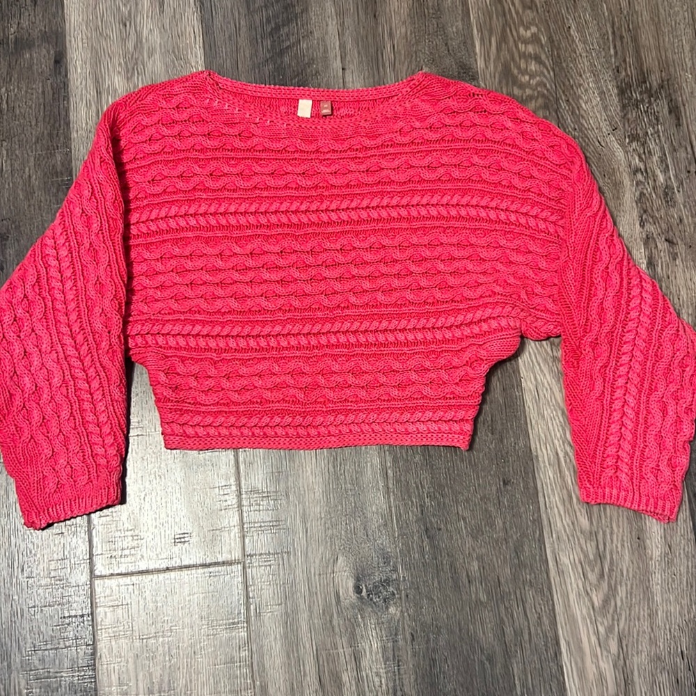Anthropologie PILCRO micro fisherman sweater XS